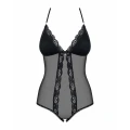 Body OBSESSIVE, pikantna siateczka, regulowane szelki, biżuteryjne ozdoby