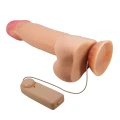 Dildo BAILE - 8,5'' Wibracyjne, Elastyczne, Przyssawka, Materiał TPR/ABS