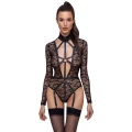 Bodystocking Cottelli Lingerie, Koronkowy, Długi Rękaw, Regulowane Szelki