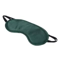 Opaska na oczy (blindfold) Indica — satyna zielona, miękkie wypełnienie, elastyczne paski