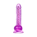 Dildo A-Toys Celiam, TPE, elastyczny, z przyssawką, długość 20,5 cm, fioletowy