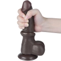 Dildo Realistyczne Dual Layer TPE 20,3 cm, Przesuwająca Się Skóra, Silna Przyssawka