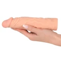 Rękaw wydłużający do penisa Nature Skin+3, TPR, długość 19,5 cm, średnica 2,5 cm