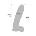 Dildo 10 cali z kulkami TOYJOY, realistyczny, z miękkiego PVC, 6.5 cm średnica