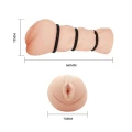 Masturbator Vagina - CRAZY BULL, 3D Struktur, Ciasny Chwyt, Silikon TPR