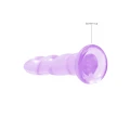 Dildo CRYSTAL CLEAR 17 cm, przezroczyste, bulwiasta końcówka, z przyssawką