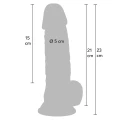 Dildo PVC INFERNO 21 cm, 4.5 cm, z Przyssawką - HIDDEN DESIRE