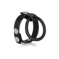 Pierścień na penisa z opaską uciskową, ze skóry, regulowana średnica 5 cm