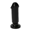Dildo Caio Black - 13 cm, 5 cm średnicy, przyssawka, wodoodporny, włoskie wykonanie