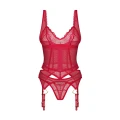 Gorset OBSESSIVE, elastyczny materiał, regulowane ramiączka, dwuczęściowy zestaw 2XL/3XL