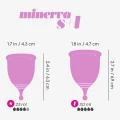 Kubeczek menstruacyjny Minerva S + L, silikon medyczny, do 30ml pojemności