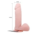 Dildo BAILE - OLIVER 9,5'', elastyczny trzon, przyssawka, naturalne piłki