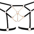 Zestaw bielizny bondage COTTELLI LINGERIE, ozdobne łańcuchy, regulowane ramiączka