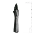 Dildo TPR All Black 39 cm - wodoodporny, naturalne wykończenie, 726 g