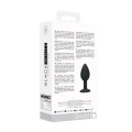 Korek analny silikonowy z wymiennym diamentem, elastyczna szyjka, 7,3 cm
