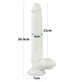 Dildo Lumino Play – Silikon, świecący w ciemności, realistyczna tekstura 10,5