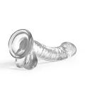 Dildo Crushious Hudini – przezroczysty TPE, 17,5 cm, przyssawka, wodoodporny