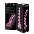 Szklane dildo Icicles No.43 Pink — ręcznie dmuchane, dł. 20 cm, ø 3,5 cm