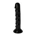 Dildo Ugo Black, 14,5cm, z przyssawką, gładki, dla początkujących