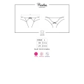 Stringi otwarte Bielizna Picantina OBSESSIVE L/XL, koronkowe aplikacje, elastyczne tasiemki