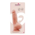 Dildo - Elastyczne TPE z przyssawką, długość 18 cm, wodoodporne, realistyczny wygląd