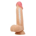 Dildo BAILE - TPR, 8,1'' z przyssawką, realistyczny z przesuwającą się skórą