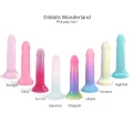 Dildo DILDOLLS - 100% silikon, zakrzywiona konstrukcja, przyssawka