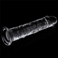 Dildo LOVETOY, przezroczysty, TPE, 7 cali, realistyczny kształt, przyssawka