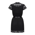 Szlafrok damski OBSESSIVE 810-PEI, czarny, S/M, elegancki, wygodny, lekki materiał