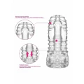 Masturbator SONO No. 68 - Przezroczysty, 15 cm, TPE, wodoodporny