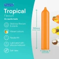 Prezerwatywy Pasante Tropical, 144 szt., Gładkie, Bezplemnikowe, Egzotyczne smaki