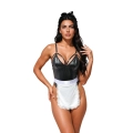 Body SOFTLINE COLLECTION, czarne 3XL z opaską na włosy