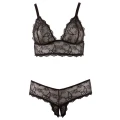 Biustonosz bez zapięcia COTTELLI LINGERIE, koronka, regulowane ramiączka, stringi XL