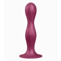 Stymulator analno-waginalny Satisfyer Double Ball-R, silikon, funkcja ssania, naturalne wibracje