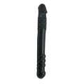 Dildo Timeless - podwójny, czarny, 25,4 cm długości, 3,2 cm średnicy, TPE