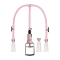 Pompka do łechtaczki i sutków - Średnia, Różowe Złoto, 3 Przyssawki, Akryl