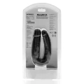 Dildo podwójne U kształt RealRock 12,7 cm, realistyczne żyłki, PVC, czarne