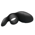Pierścień wibracyjny - PRETTY LOVE, 7 funkcji, silikonowy, czarny, akumulator USB