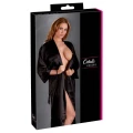 Kimono czarne S/M COTTELLI LINGERIE - satyna, luźny krój, pasek do wiązania