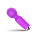 Mini masażer, USB, 20 funkcji, wodoodporny, ergonomiczny uchwyt - Fioletowy
