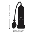 Pompa penisowa Smile Pump, średnica 6,4 cm, długość 24 cm, z silikonowym mankietem