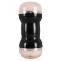 Masturbator podwójny, TPR, 20 cm długości, kanały przyjemności obu typów
