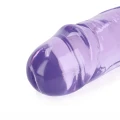 Podwójne dildo REALROCK CRYSTAL CLEAR - 45 cm, Analne/Waginalne, Wodoodporne