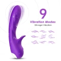 Wibrator ergonomiczny Romance Purple, silikon, 9 trybów wibracji, wodoodporny
