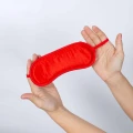 Opaska na oczy, Satin Luxury, czerwona, jedwabiście wyściełana, zwiększająca zmysły
