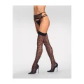 Pończochy Isinne OBSESSIVE, S/M/L, półtransparentne, regulowane paski, wzór zwierzęcy