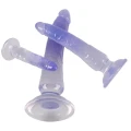 Dildo Crystal Clear, zestaw 3 szt. - PVC, średnice 2.3-4.4 cm, przyssawka