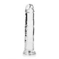 Dildo REALROCK CRYSTAL CLEAR, 8,7'' z przyssawką, wodoodporne, bez ftalanów