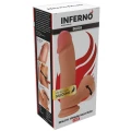 Dildo - INFERNO HIDDEN DESIRE, 19 cm, płynny silikon, z realistycznym wykończeniem