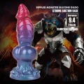 Dildo Power Monsters Eldritch Sentinel 24 cm, przyssawka, tekstura falista